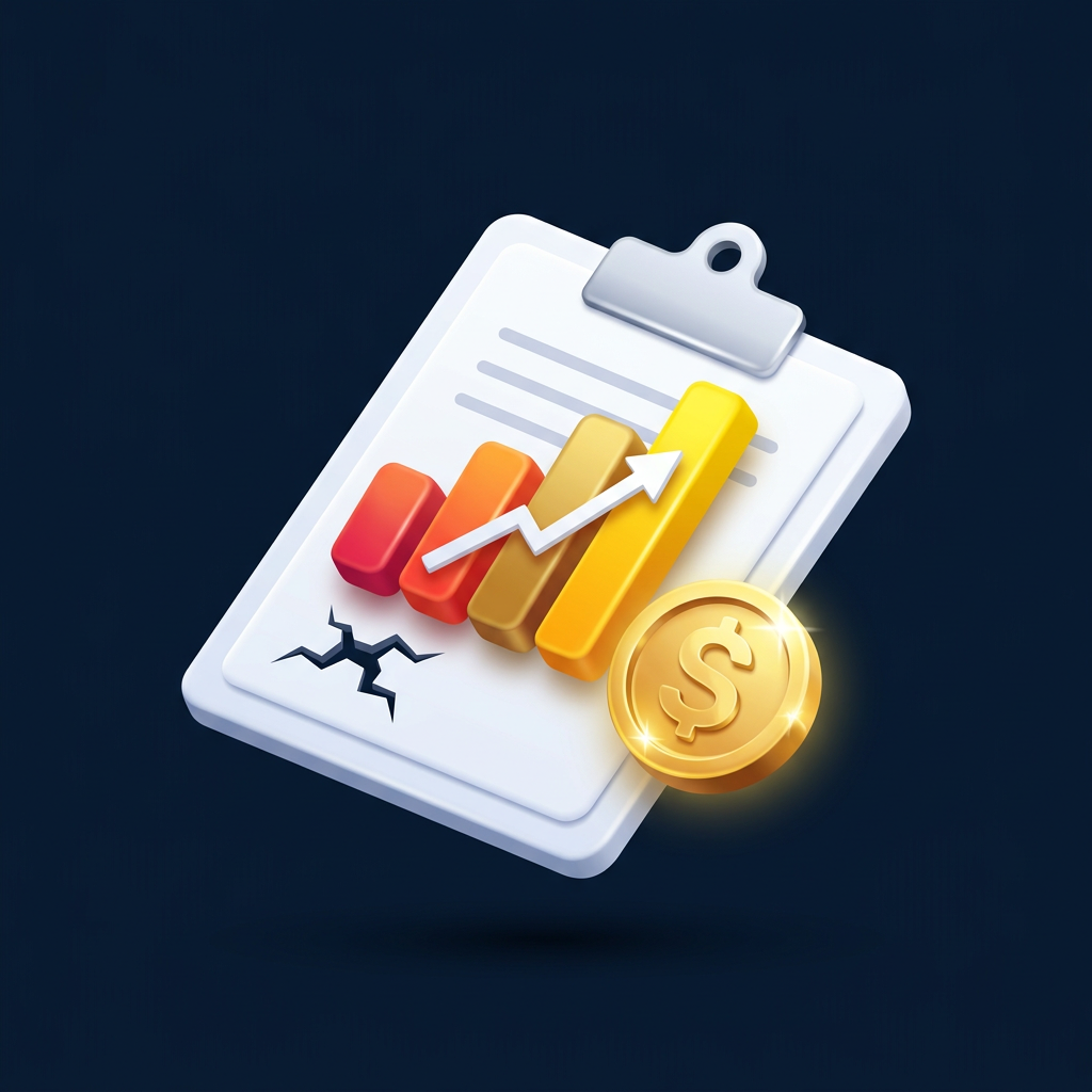 Presse-papiers avec graphique et signe dollar