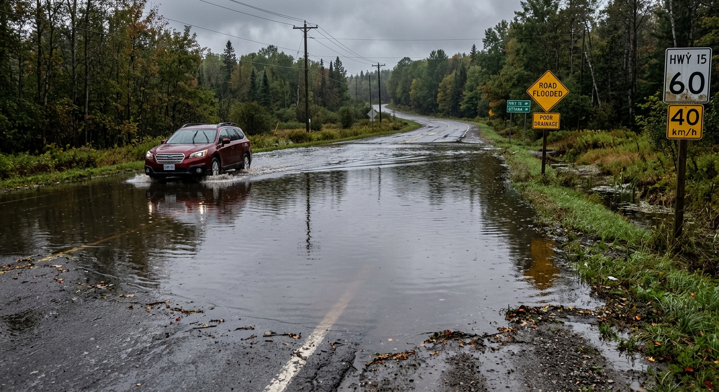 Eau stagnante / inondation — exemple 1